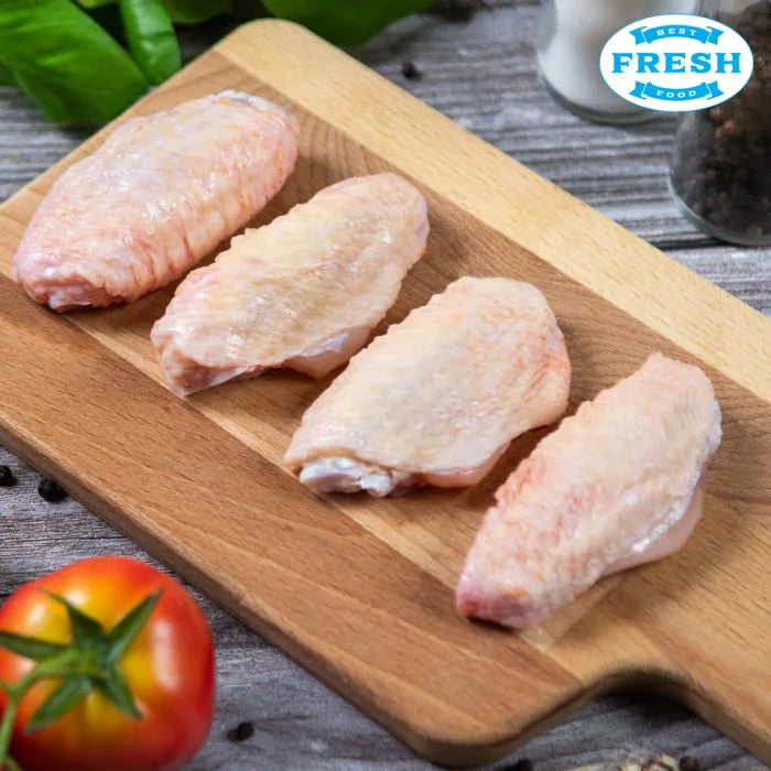 Fresh Halal Mid Wings (Flat)-1x10kg