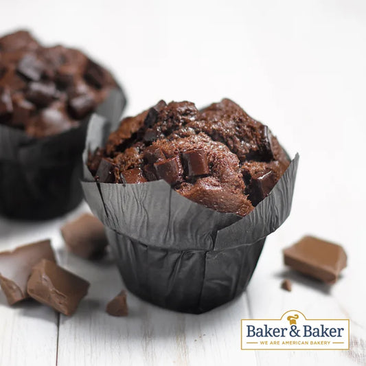 Baker & Baker Thaw & Serve Double Chocolate Muffins 125g x 24pcs