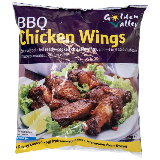 Golden Valley Halal BBQ Chicken Wings (Single)-1x1kg
