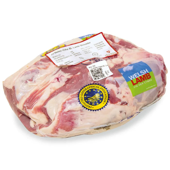 Fresh Welsh Halal Boneless Lamb Shoulders (Price Per Kg) Box Appx. 5kg